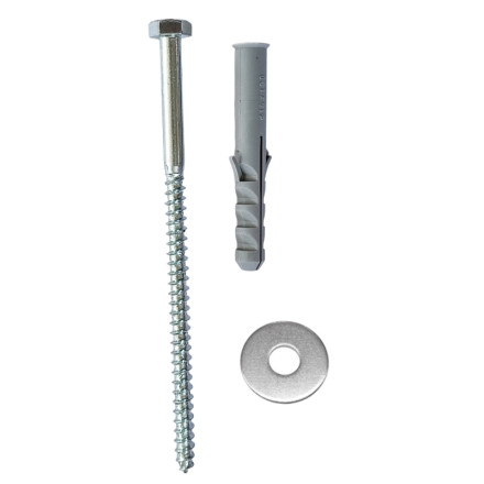Tornillo 10x200 + Taco 14x100 + Arandela 9021 ZC 10