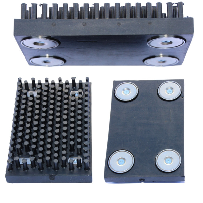 Amortecedor móvel tipo D para carga frágil. Disponível em diferentes tamanhos.