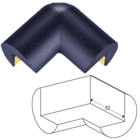 Corner 2 directions black type "A"