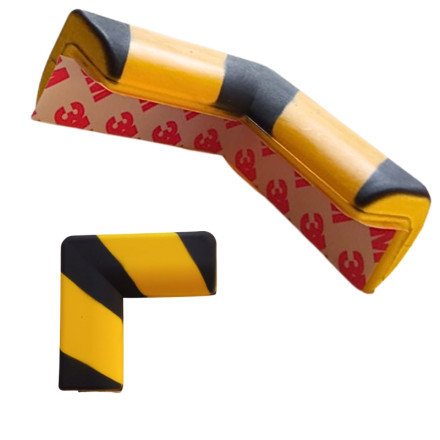 Canto de poliuretano amarelo/preto 70x70x30mm