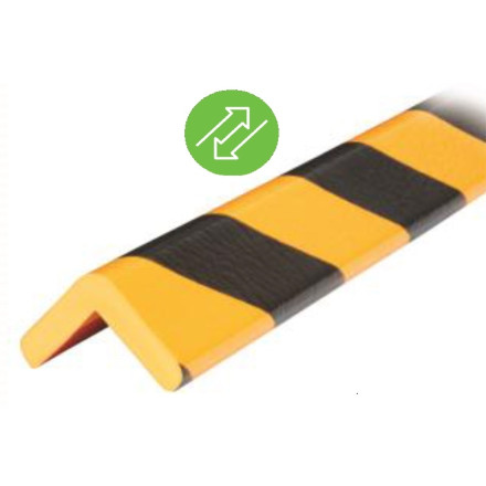 Ângulo reutilizável amarelo preto de 1m tipo "H".