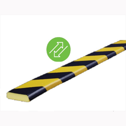 Reusable flat protector yellow black 1m, type "F"