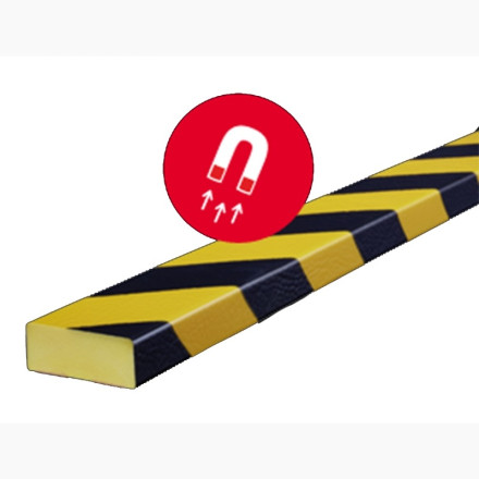 Protetor plano magnético amarelo preto 1m tipo "D MAGNET"