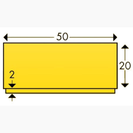 Protettore piatto magnetico giallo nero da 1m tipo "D MAGNET"