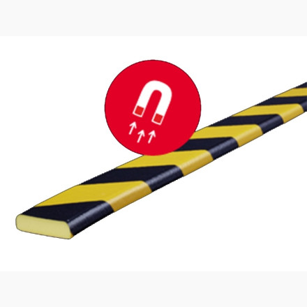 Protetor plano magnético amarelo preto 1m tipo "F MAGNET"