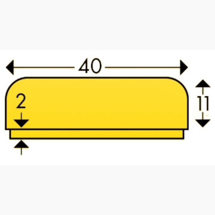 Protecteur plat magnétique jaune noir 1m type "F MAGNET"