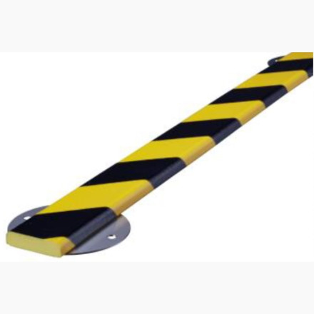 Protetor plano para parafusar amarelo preto 1m tipo "F Eco"