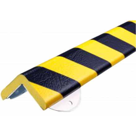 Canto reto para parafusar amarelo preto 1m tipo "H+"