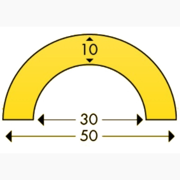 Protettore curvo giallo nero da 1m tipo "R30"