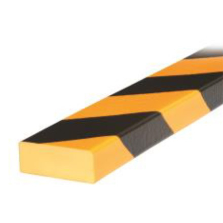 Protetor plano amarelo preto de 1 metro tipo "D"