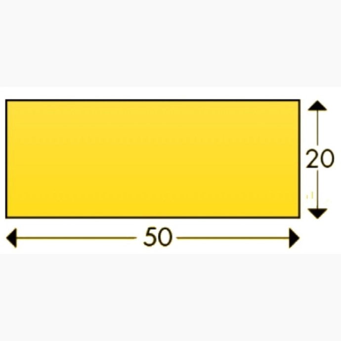 Protetor plano amarelo preto de 1 metro tipo "D"