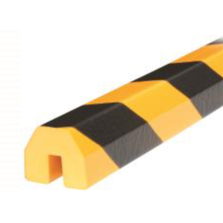 Protetor de lâmina trapezoidal amarelo e preto de 1 metro tipo "BB".
