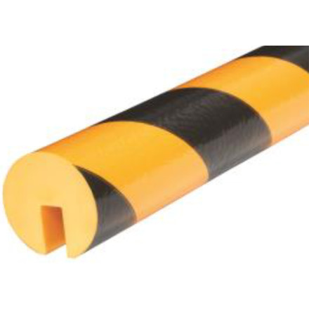 Protetor de lâmina curva amarelo preto de 1 metro tipo "B"
