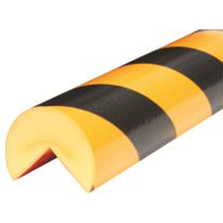 Canto curvo amarelo preto de 1m tipo "A+"