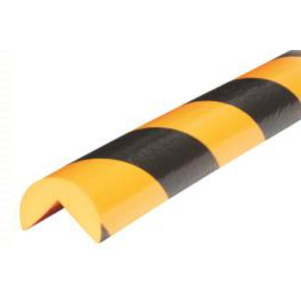 Canto curvo amarelo preto de 1m tipo "A"