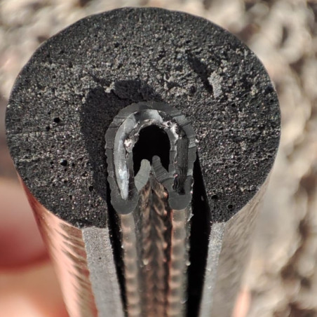 Small black edge protector. Ø 20 x 1000mm. Edge 10x1-2mm