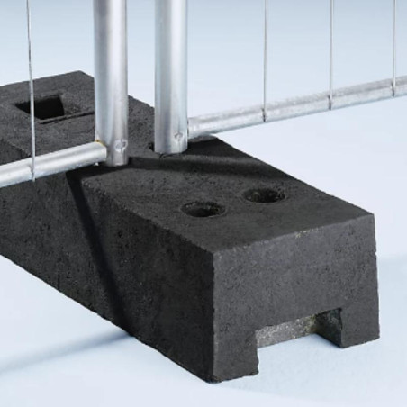 Base for construction fences with 6 holes of Ø40mm