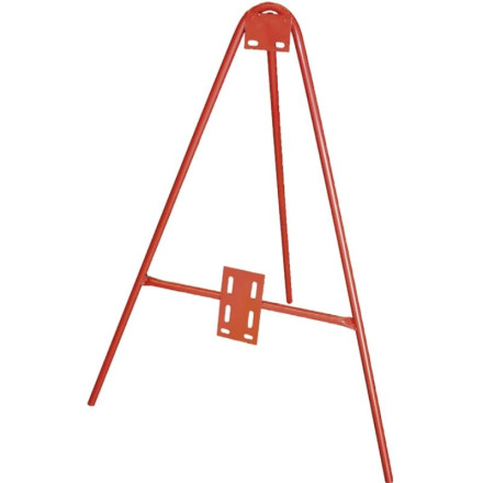 Treppiede in acciaio laccato rosso. 650x850mm