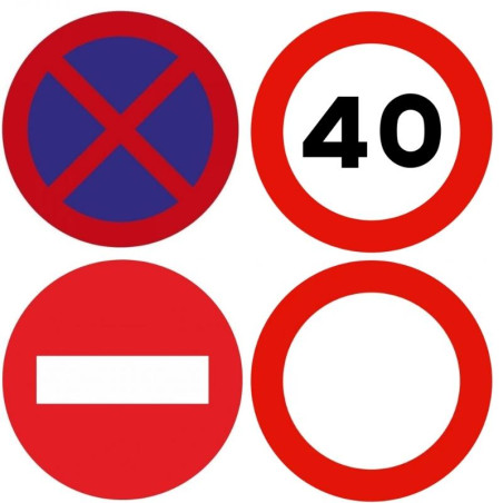 Panneau circulaire de différentes tailles