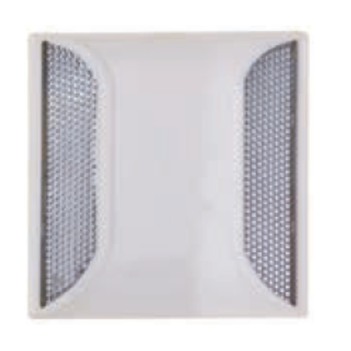White plastic beacon with a sandy base. Reflectors in different colors with a reflectance level of 2.