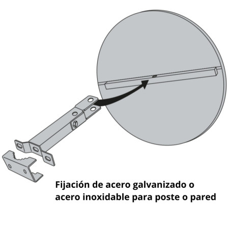 Espelho convexo para ambientes desfavoráveis.