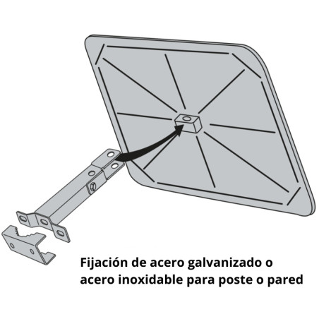 Espelho convexo para ambientes desfavoráveis.