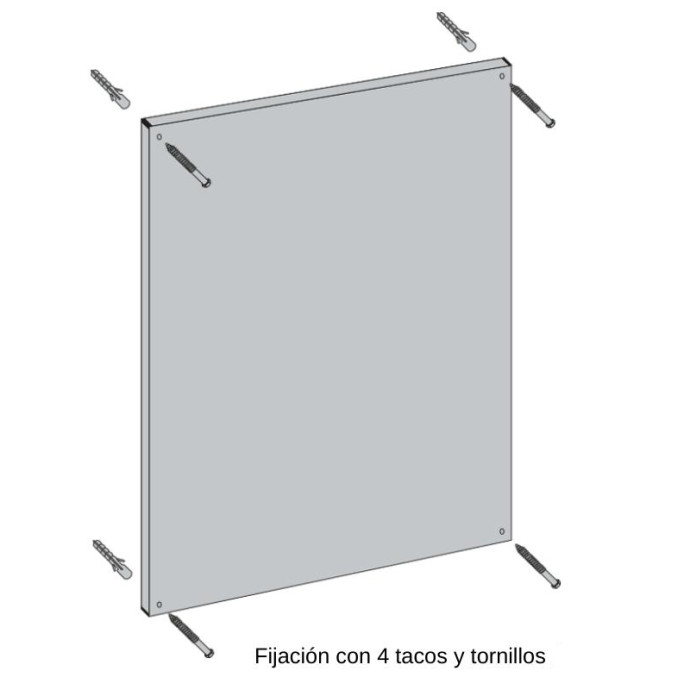 Espelho plano de interior com e sem moldura.