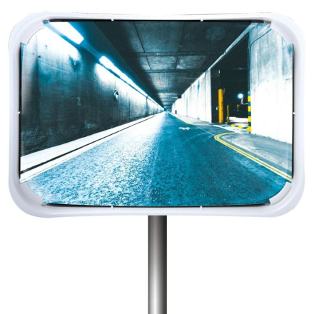 Rectangular multi-purpose convex mirror with different measurements