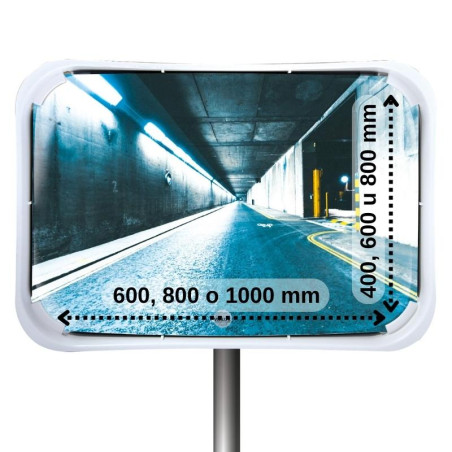 Miroir convexe polyvalent rectangulaire avec différentes mesures