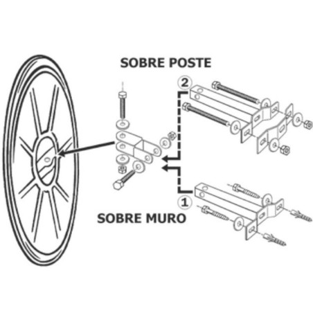 Miroir convexe polyvalent circulaire grand angle avec différentes mesures