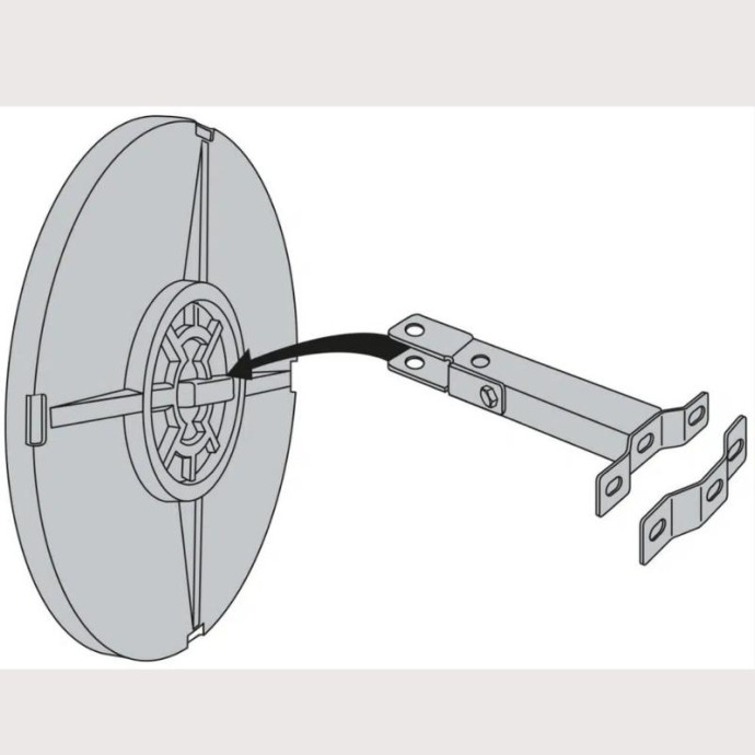 Miroir convexe polyvalent circulaire (bord noir) Ø300mm