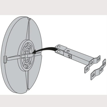 Miroir convexe polyvalent circulaire (bord noir) Ø300mm