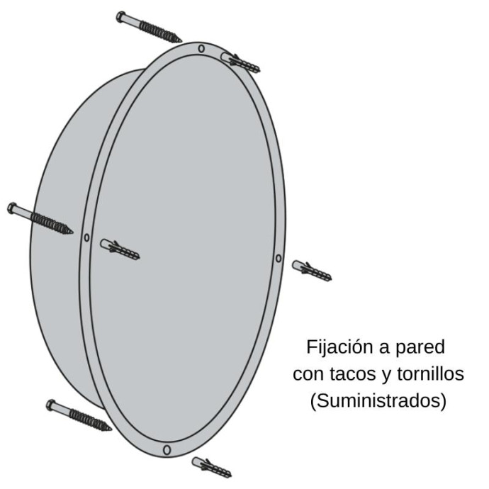 Miroir convexe intérieur demi-sphère verticale