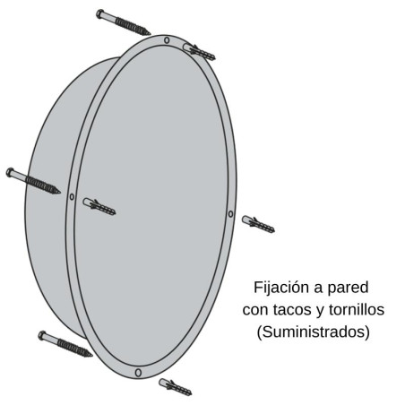 Miroir convexe intérieur demi-sphère verticale