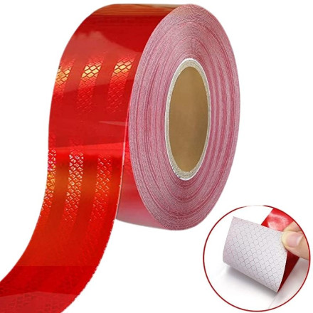 Cinta Roja superficie rígida vehículos. Ancho 55 x Longitud 50000 mm