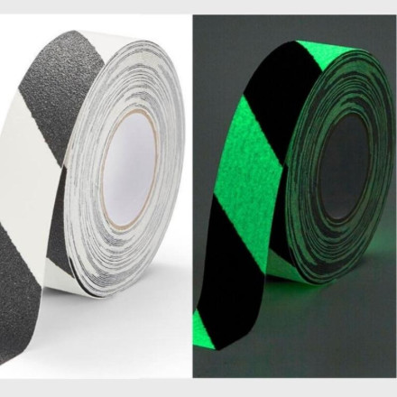 Adhesive anti-slip photoluminescent tape. Available in different sizes.