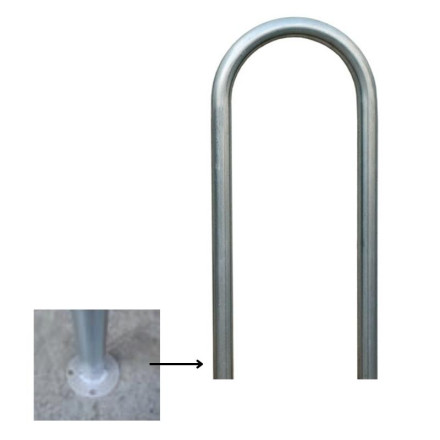 Galvanized fork with bases. 900x400 2mm. Ø50mm