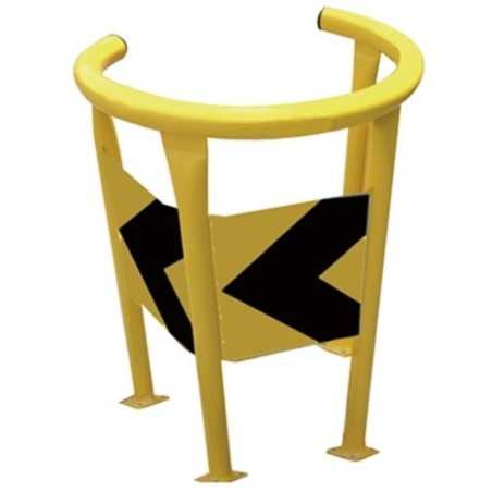 Circular protector with bases, Yellow, 1000xØ700mm