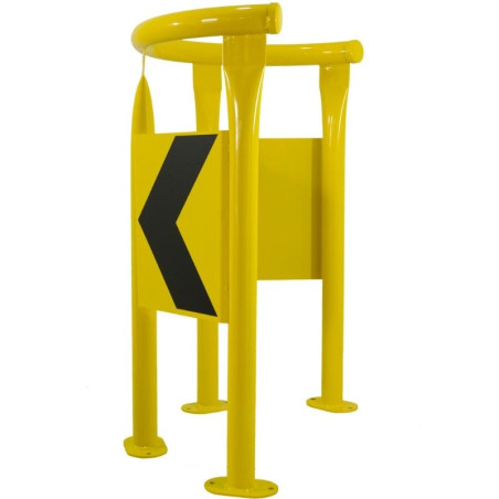 Protector circular con bases, Amarillo, 1000xØ700mm