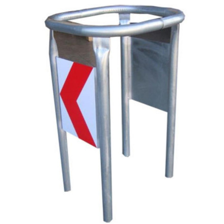 Protector desmontable galvanizado fijo. 1000x600x600mm. Ø50mm