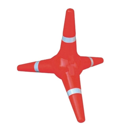 Tetrápodo de PVC naranja, Alto 380 mm