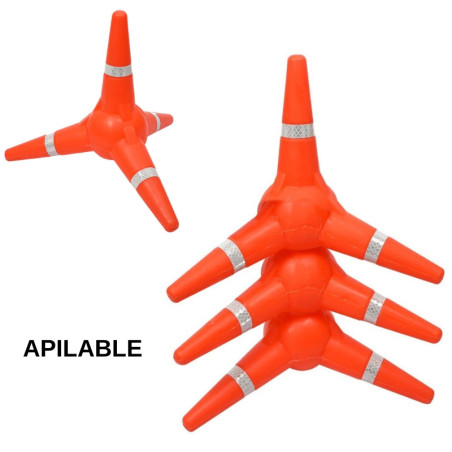 Tetrápodo de PVC naranja, Alto 380 mm