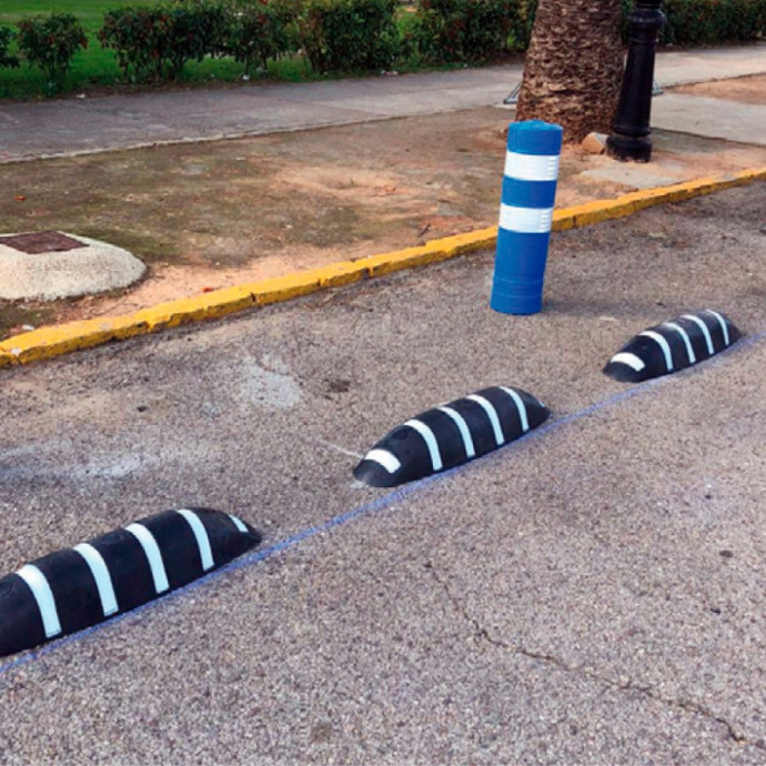 Separador de pista de PVC flexível, 836x220x126mm