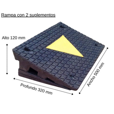 Rampa salva bordillos, 500x320x120mm