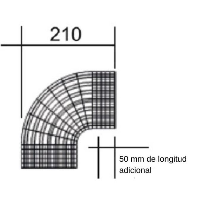 Curva a 90º per passacavi 310-0061