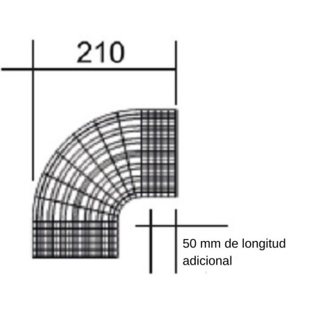 Curva a 90º per passacavi 310-0061