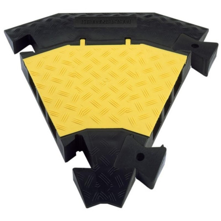 Courbe à 45º pour passe-câbles 310-0050. Couvercle jaune.