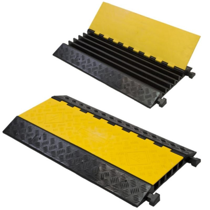 Cable protector with 5 channels, 900x500x55mm