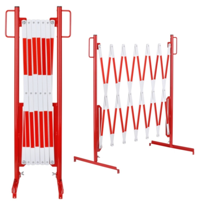 Barrière extensible rouge et blanche