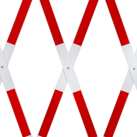 Valla extensible blanca/roja
